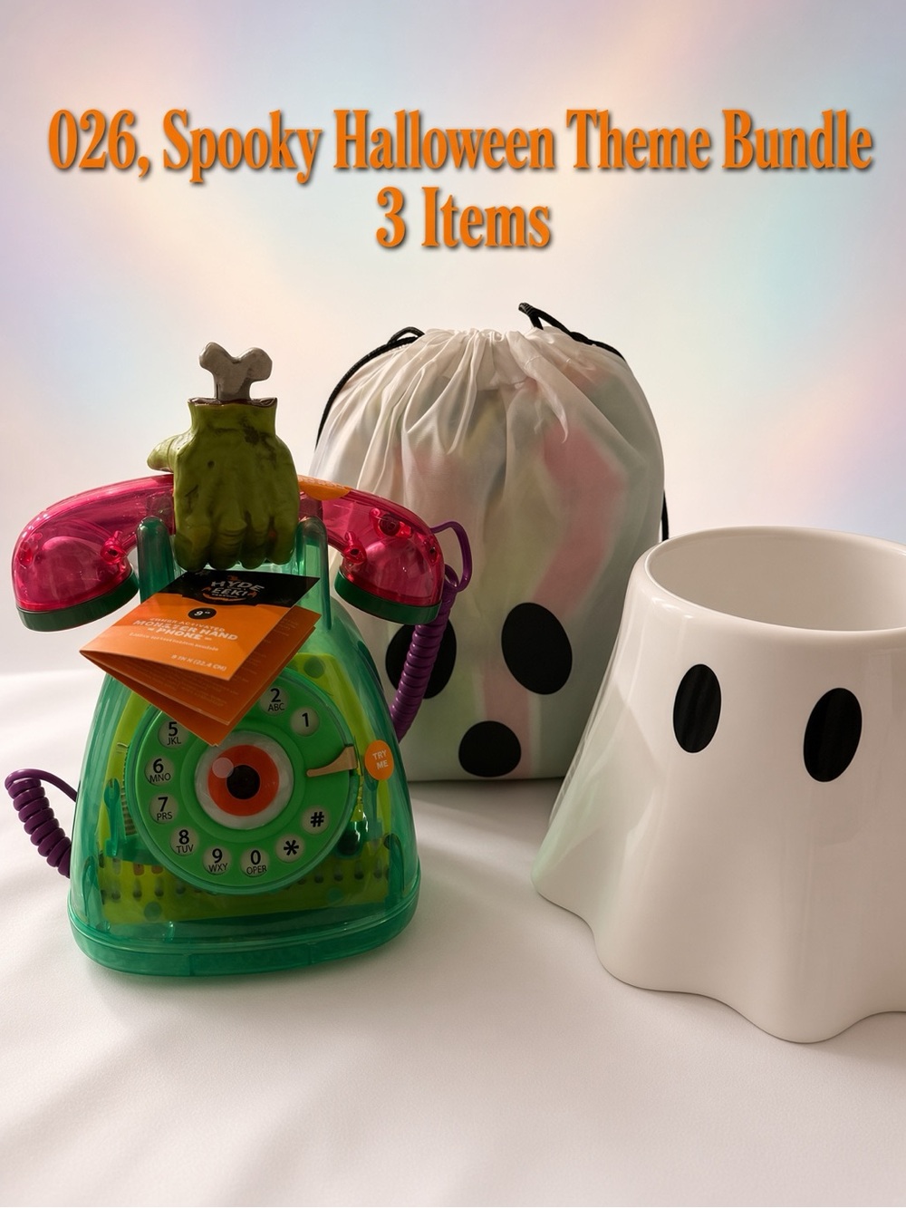026,Spooky Halloween Theme Bundle 3 Items.
